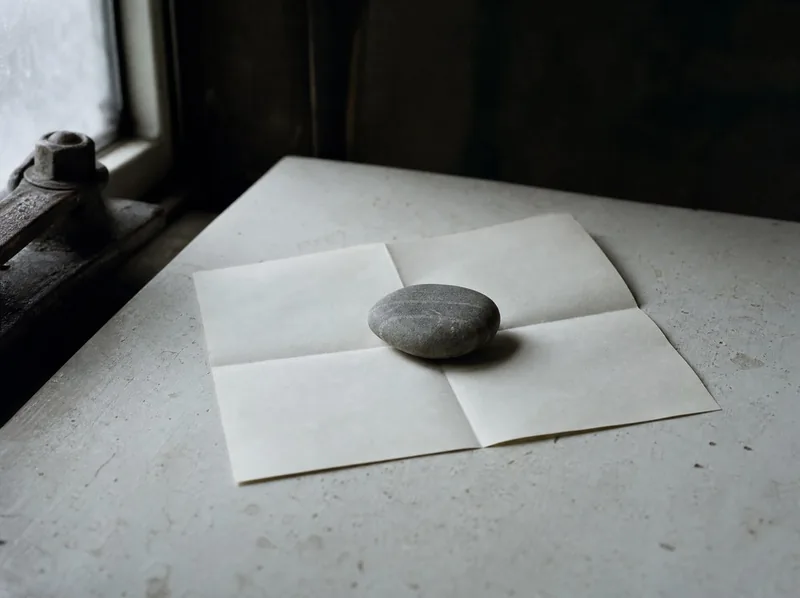 A folded paper map worn through along its creases